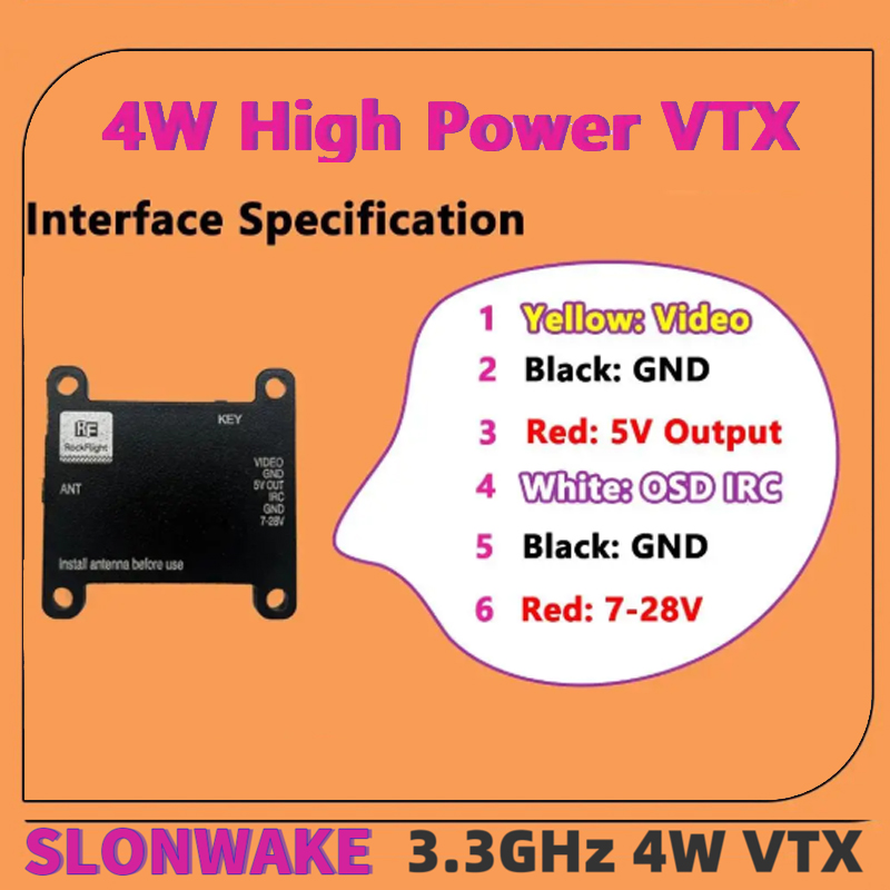 SLONWAKE FPV 3.3G 16CH 4000mW  - Fpv Drone Transmitter 리뷰 및 가격