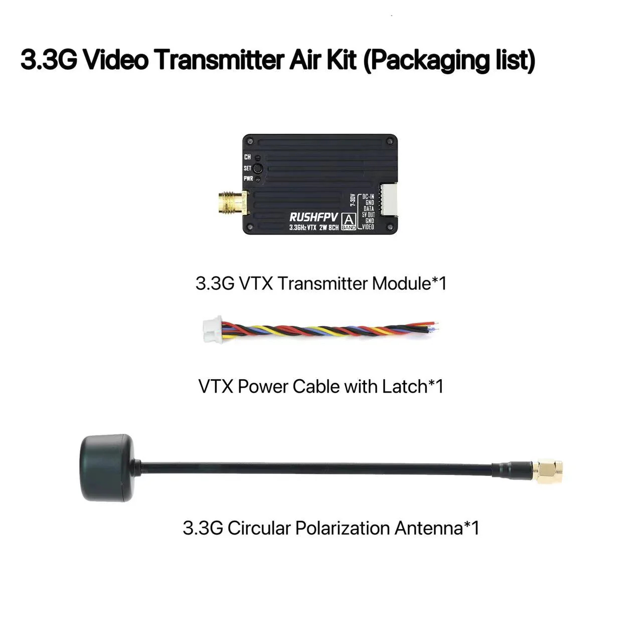 RUSHFPV 3.3G 2W VTX Transmitte - Fpv Drone Transmitter 리뷰 및 가격