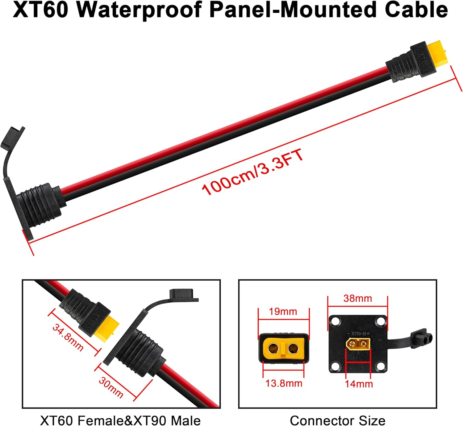 JMUYTOP 3FT 12AWG XT60 Panel M - Fpv Drone Charger 리뷰 및 가격