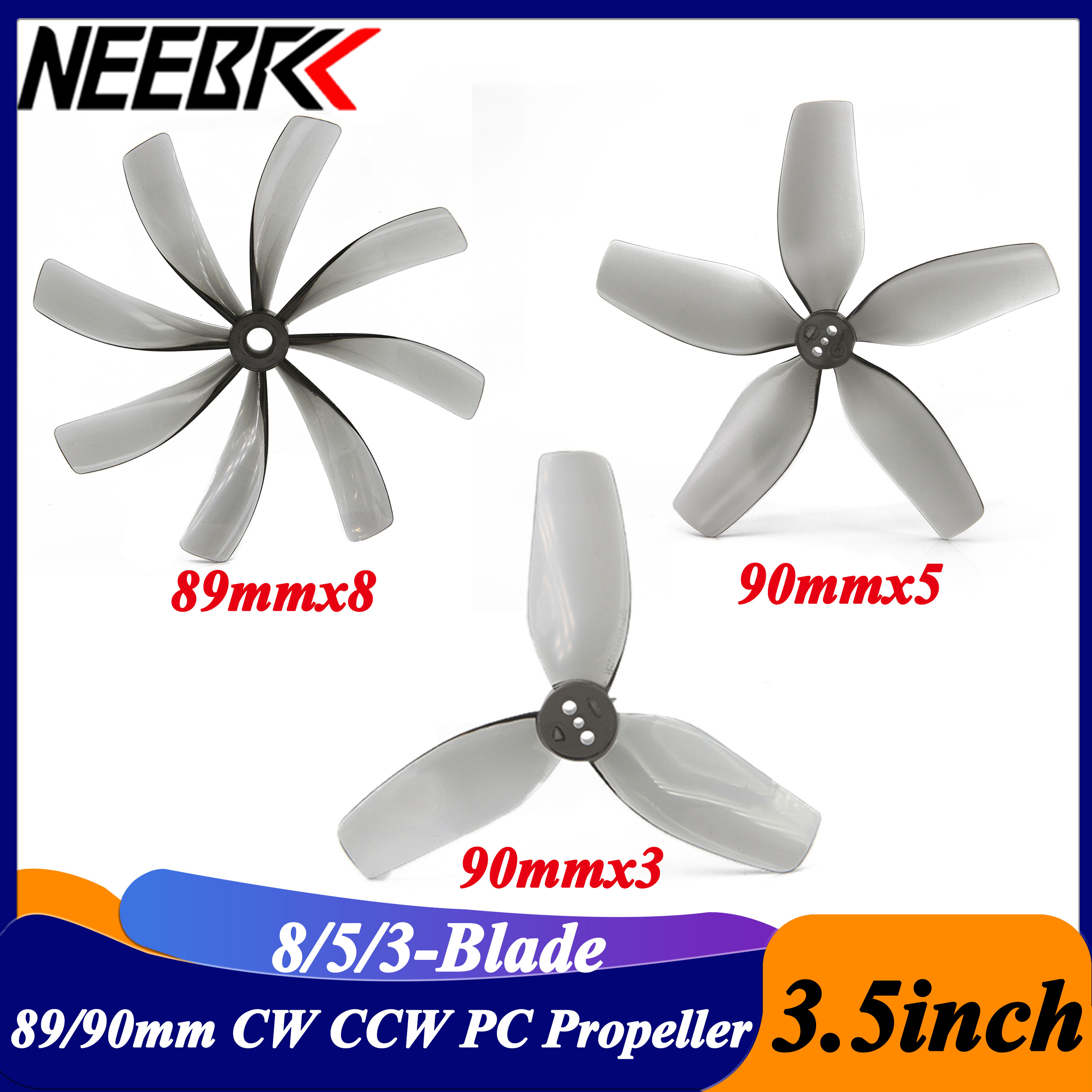 2Pairs 3.5inch 89x8 90x5 90x3  - Fpv Drone Quadcopter 리뷰 및 가격
